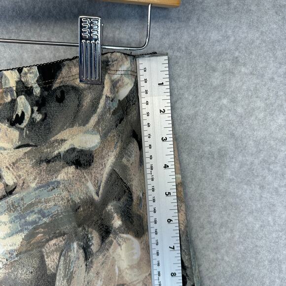 Bob Mackie Skirt Womens Size M Neutral Multi Floral Print Pull-On Woven Pleated - Picture 8 of 14